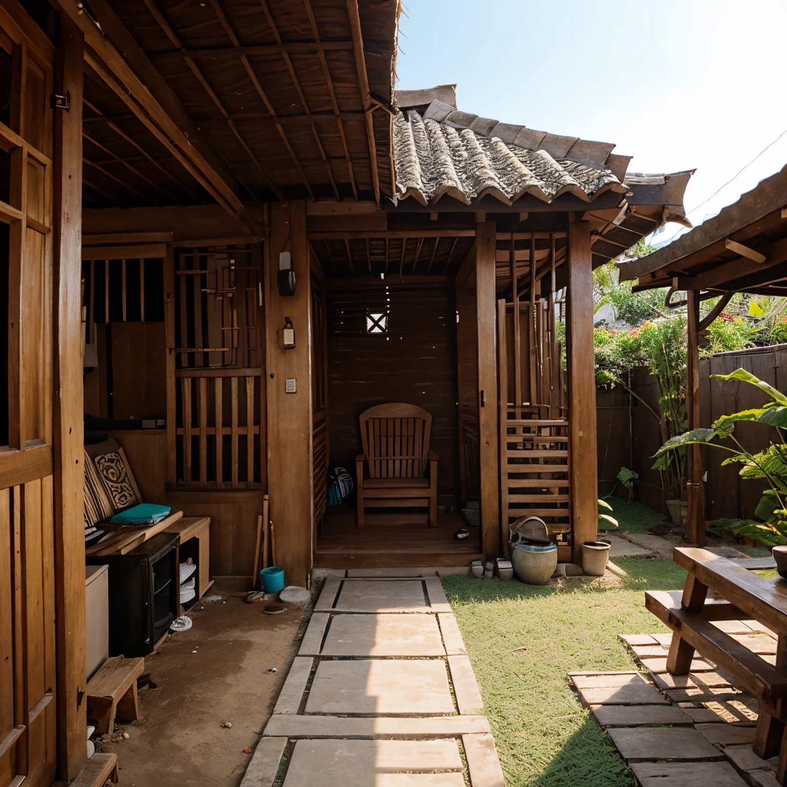 bahay kubo kahoy background