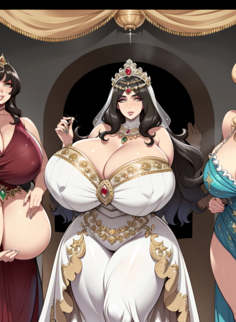 Irish woman, milf, mature, curly hair, brunette, high cheekbones, glossy lipstick, pouting, pouting lips, white pale skin, tall, curvaceous, small waist, big hips, hip dips, large breasts, big breasts, sagging breasts, wool vest, formal attire, looking at viewer, Best quality, 8k, Masterpiece, realistic, (gigantic breasts:1.2),wearing beautiful embroidery and jeweled ruffled gorgeous princess ballgown with voluminous full length hoop skirt, princess in a beautiful embroidery and jeweled rococo princess ballgown with voluminous full length hoop skirt,super detailed gorgeous princess ballgown with voluminous full length hoop skirt,jeweled Gorgeous rococo princess ballgown with long train,jeweled Gorgeous rococo princess ballgown with long train,gorgeous rococo princess ballgown with beautiful embroidery and jeweled, detailed eyes,yellow dress, detailed hands,black hair,briwn eyes
