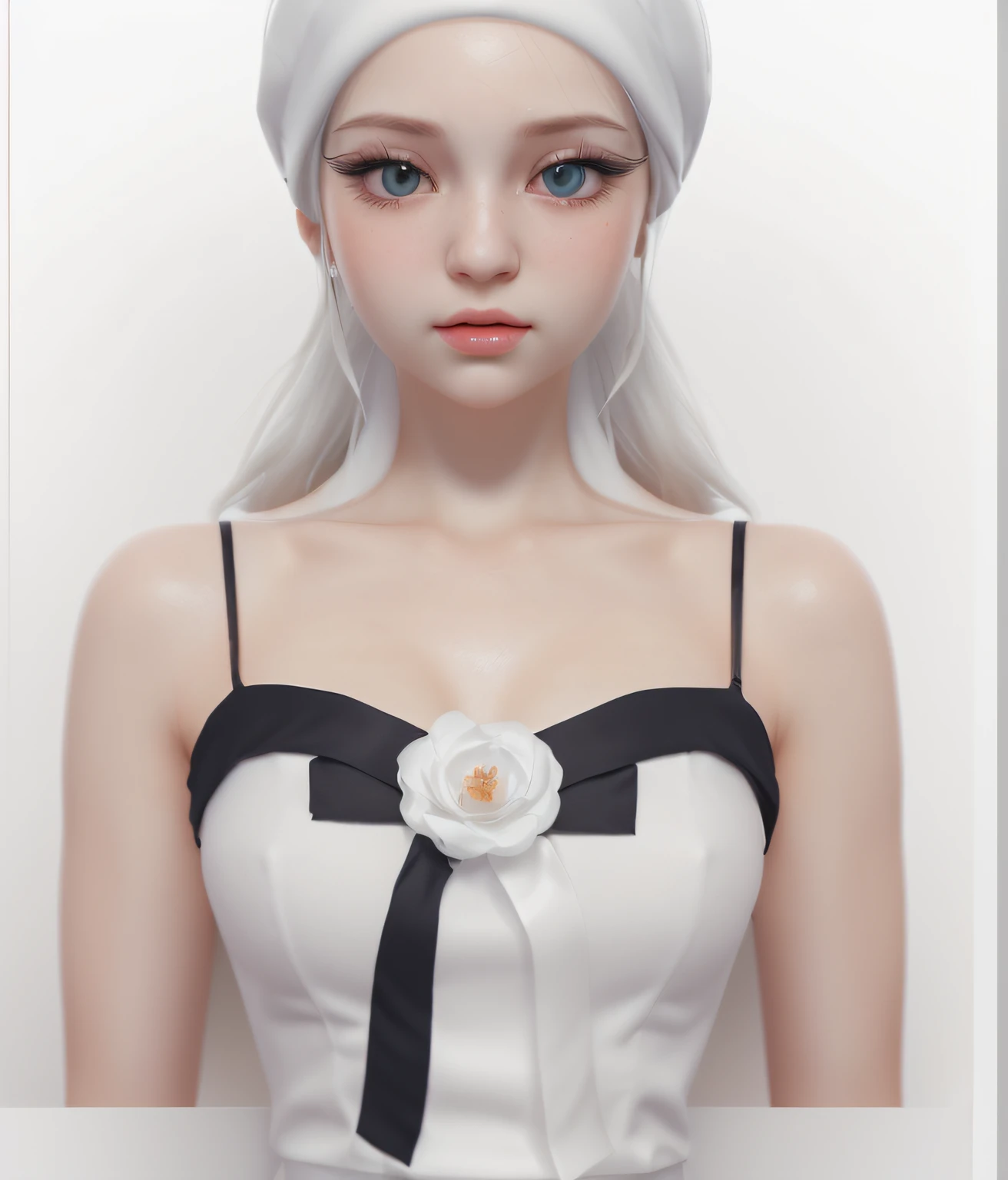masterpiece, best quality, one girl, white square , game cg, detailed, white background
