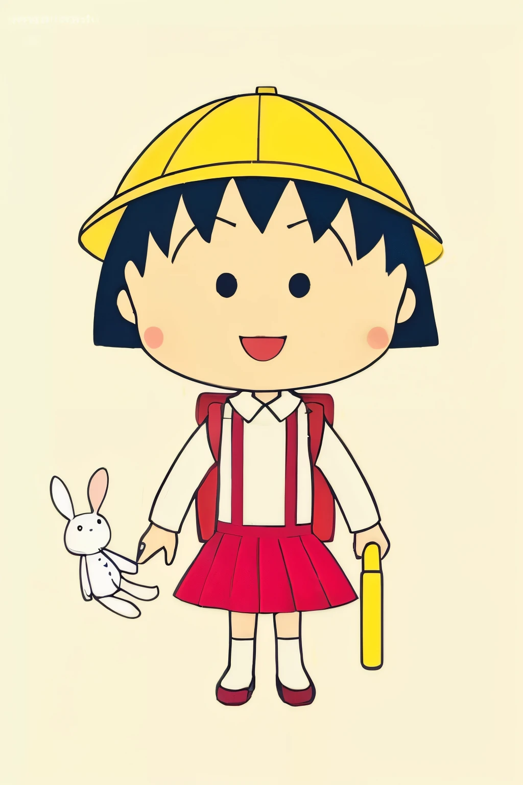 Girl in red dress holding Huawei and a white rabbit, 🚿🗝📝, author：Central Plains South Tianfang, ❤🔥🍄🌪, samadai, Blow blow, rumiko, inspired by Rumiko Takahashi, 😃😀😄☺🙃😉😗, Guang Huili, author：Toshiei Nishida
