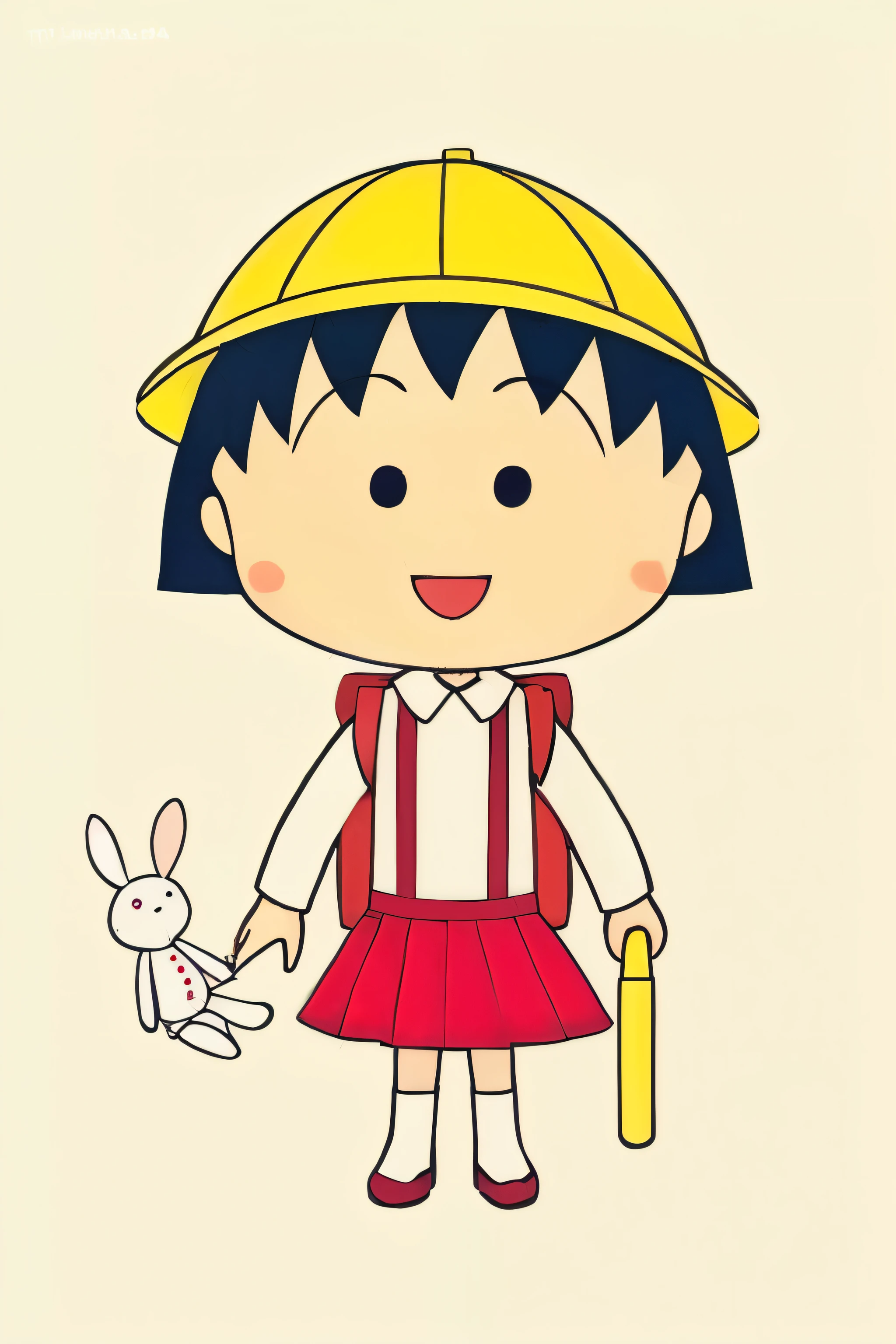 Girl in red dress holding Huawei and a little white rabbit, 🚿🗝📝, author：Nakahara Minamikaaba, ❤🔥🍄🌪, samadai, Blow blow, rumiko, inspired by Rumiko Takahashi, 😃😀😄☺🙃😉😗, Guang Huili, author：Toshihide Nishida