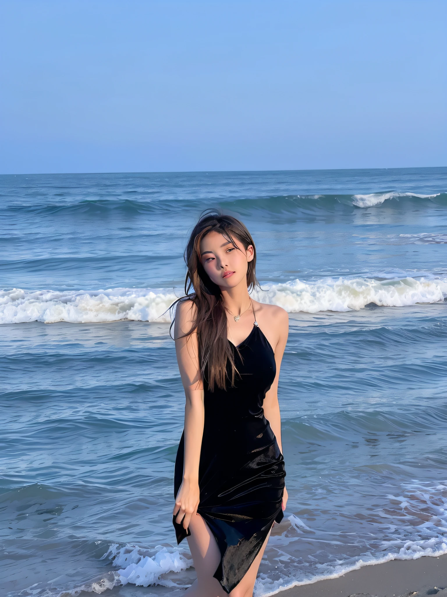 (on the table, best quality, Realistically, Super detailed, meticulous, high resolution, 8k wallpaper), Close-up portrait of a beautiful woman, like, Smile, Light brown messy hair, Perfect dynamic composition, Beautiful and meticulous eyes, Just like the cover of a fashion magazine, On Campus