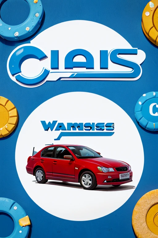 Car Wash logotype with a circle in background with name CARRO LIMPO