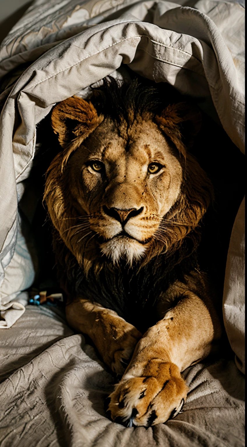 Lion With Blanket