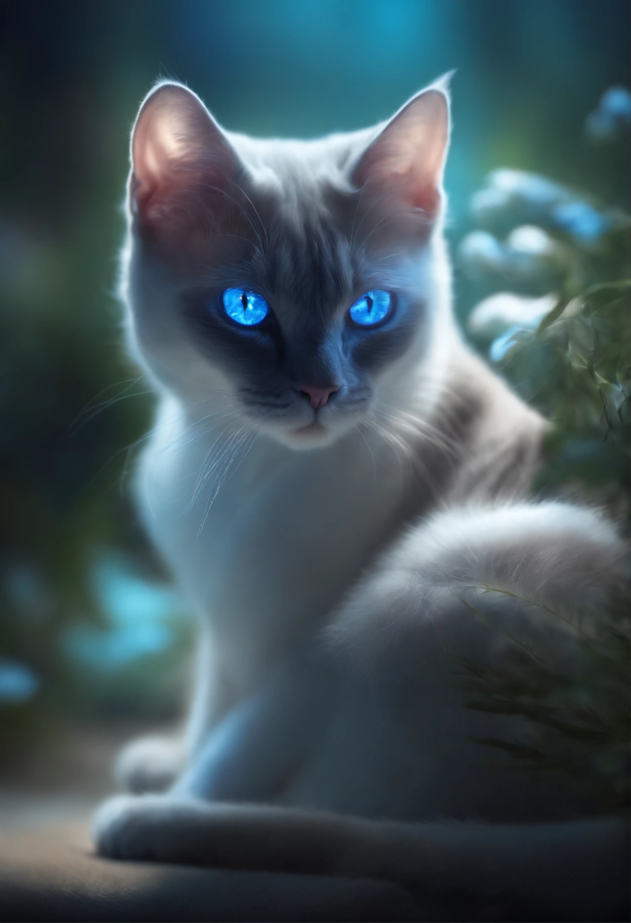 (((transparent ethereal cat))),cleanness,,Emits blue-violet light,glowing effect,natta,My body is like medium shot, Highly detailed and ultra-realistic visuals,oc rendered,Shot using 70mm-AR