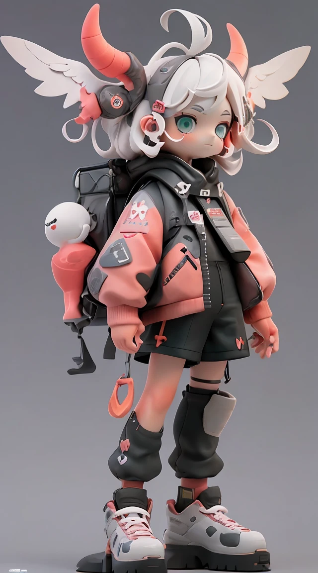 Libido Boy,CG,10,10,Wash and clean the background.,Micro close-up,01 Wah Wah,3D Toys, Red-Haired, A boy with an evil expression on his face, Firstborn Devil's Horn, standing pose., black-green wings, View viewer, Full Body Esbian, 3D Models, toyism, Super Detailed, simulated blind box, high-res, art, IP Address, C4D, blender, bestquality