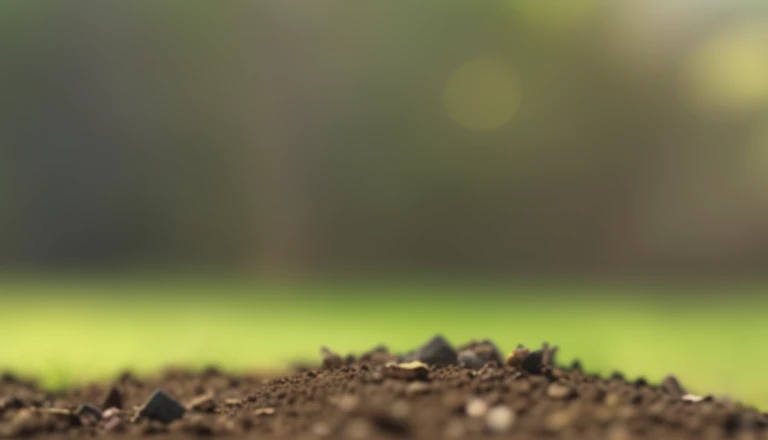 Dirt and gravel in the air, nitrogen-rich soil, soil landscape, soil, dirt ground, dirt, dirt and wetland landscape, ant's POV, realistic dirt, Shallow depth of field, video static, dirt texture,