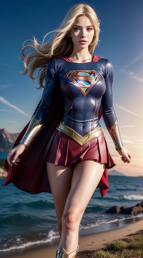 (Supergirl, erotic expression, Perfect female American goddess girl, incredible beauty, atordoante), corpo de menina definido, pele clara, Cabelos curtos e claros, olhos verdes, Rosto bonito perfeito, seios perfeitos: 1.5, (corpo muscular: 1, 1), Flexible Body, vestindo fantasia ((Supergir)) sexy swimsuit stuck in her pubic hair, Ela usa uma saia mostrando sua calcinha transparente ultrafina presa nela )), armadura, seios enormes e longos saindo de suas roupas, seios grandes e longos saindo do decote, bunda gostosa, sexy, imagem impressionante, (Erotic Armor Supergirl, calcinha ao lado), profundidade de campo, Cinematic lighting, luz refletida, best quality, Hard disk, 16k, UHD, anatomicamente correto , master part, alta qualidade, High, disco duro, Realistic photo, ultra detalhado, ((foto perfeita, foto tirada de baixo para cima mostrando a calcinha enfiada por baixo da saia)), She's flying around in a skirt without panties , saia para cima, , ,
