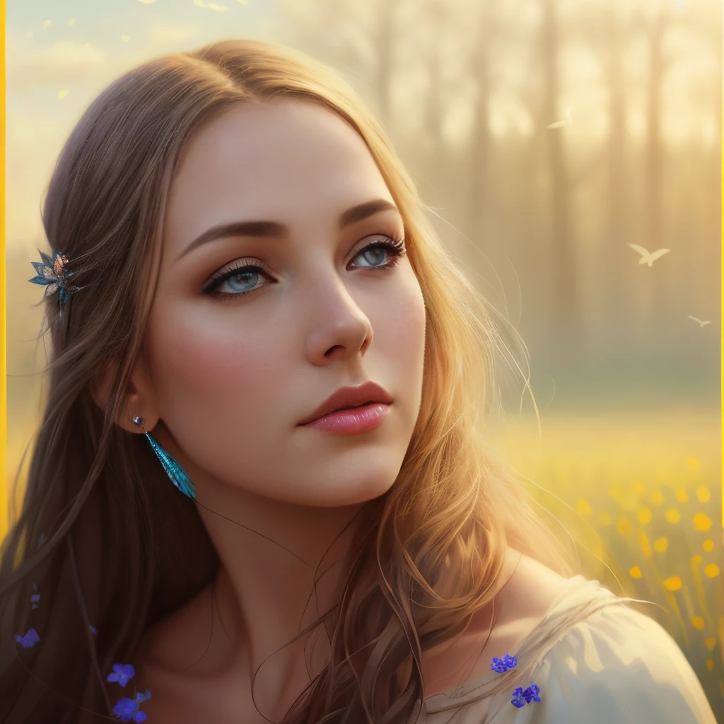 photograph of a woman with long hair and blue eyes in a field, anatomically correct drawn body, beautiful fantasy art portrait, fantasy art portrait, fantasy portrait art, beautiful fantasy portrait, fantasy portrait, gorgeous digital painting, beautiful digital painting, Detailed matte fantasy portrait, beautiful digital illustration, in the art style of bowater, Fantasy genre portrait, karol bak uhd, beautiful digital artwork