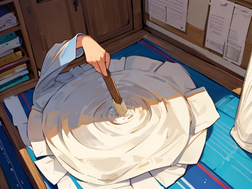 Dry cloth rubbing