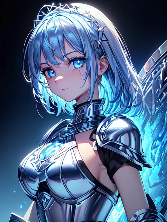 ((​masterpiece、top-quality:1.5、a high chroma:1.5、ultra-detailliert、high-resolution illustrations:1.5、Ultra-high-definition CG、8k size wallpaper、offcial art))、(highly colorful:1.5),(front view:1.8),(1girl),(Princess knight),(Cute little girl s:1.5)(Shining red eyes:1.5),(Beautiful face:1.5,Beautiful eyes:1.5)、(close to viewer:1.5),
(clear face:1.3)、(sexy body),((Detailed fantasy 、white plate armor:1.5)),((intricate detailes,detailed dress)), (Beautiful dress in every detail),(medium breasts:1.5),(Shining blue eyes:1.5),(Shining blue eyes:1.5)、(upper body:1.8)、(metal shine:1.5),white plate armor ,Fantasy,云、colourfull