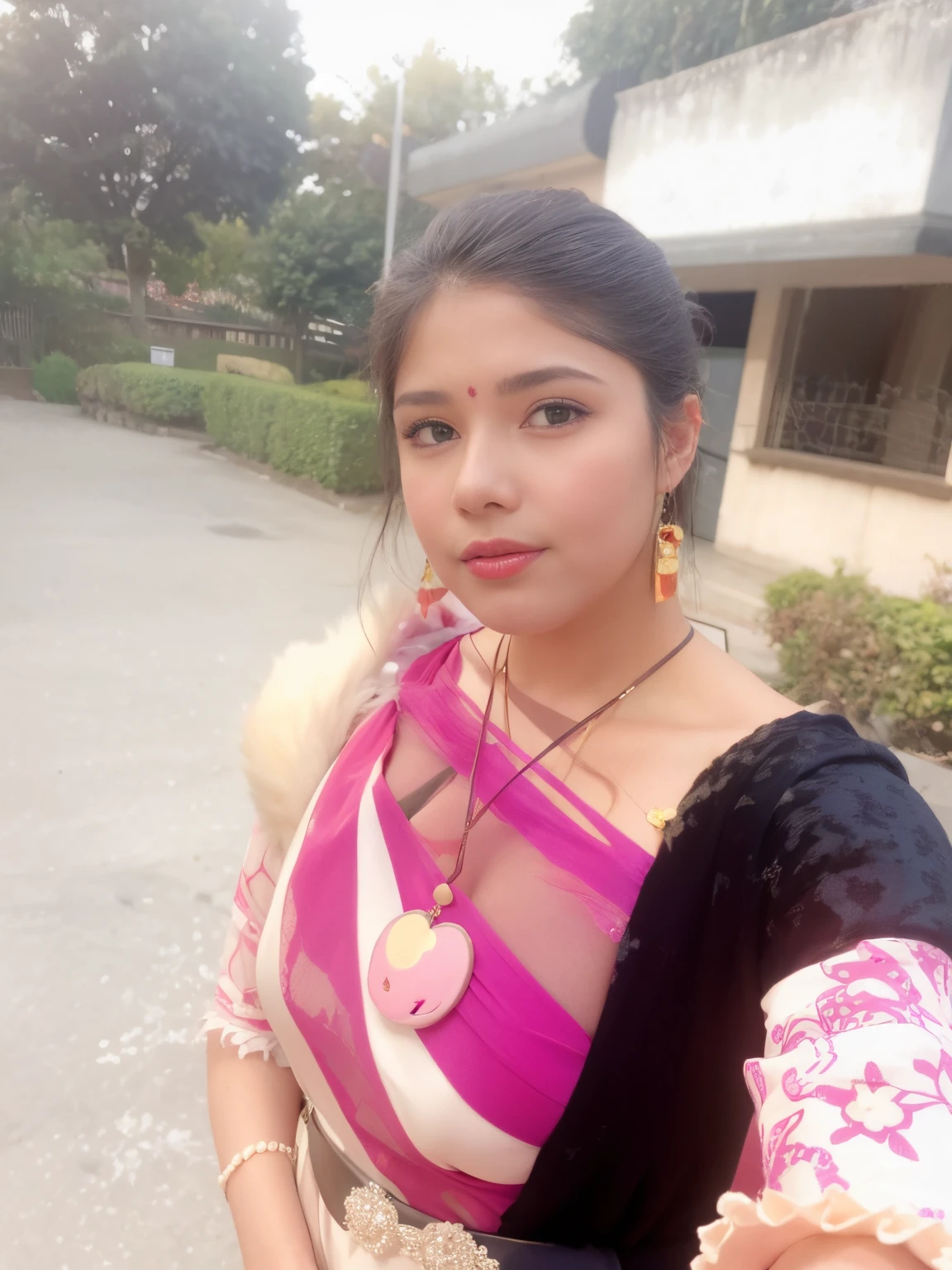 there is a woman in a sari posing for a picture, wearing bihu dress mekhela sador, with lovely look, traditional beauty,face and body detailing is very clear and beautiful assamese aesthetic, assamese, with accurate face, candid picture, very very beautiful woman, candid photograph, very beautiful girl, around 1 , very very high quality picture, very very very beautifull face