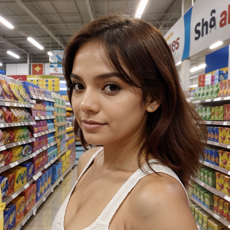 Brasileira  nua no wallmart com cabelos vermelhos