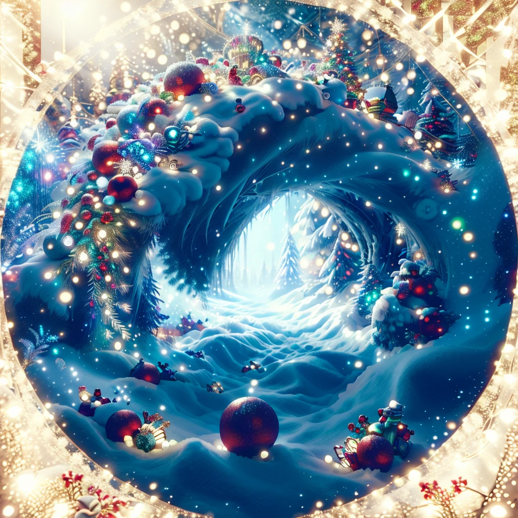 add to the same exact image , Christmas decorations