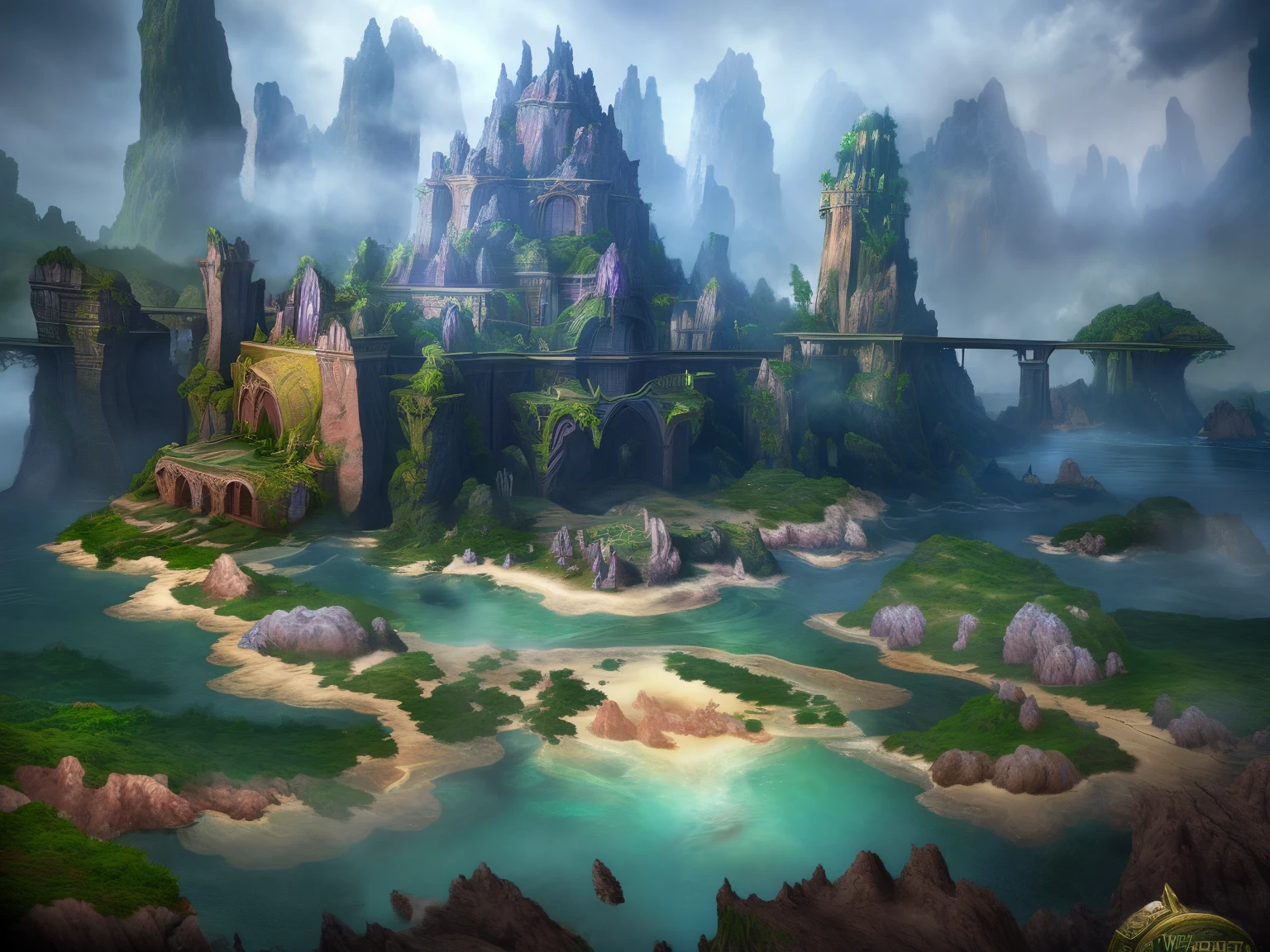 a fantasy world,large commercial style,Large game CG scenes,16K HD resolution
