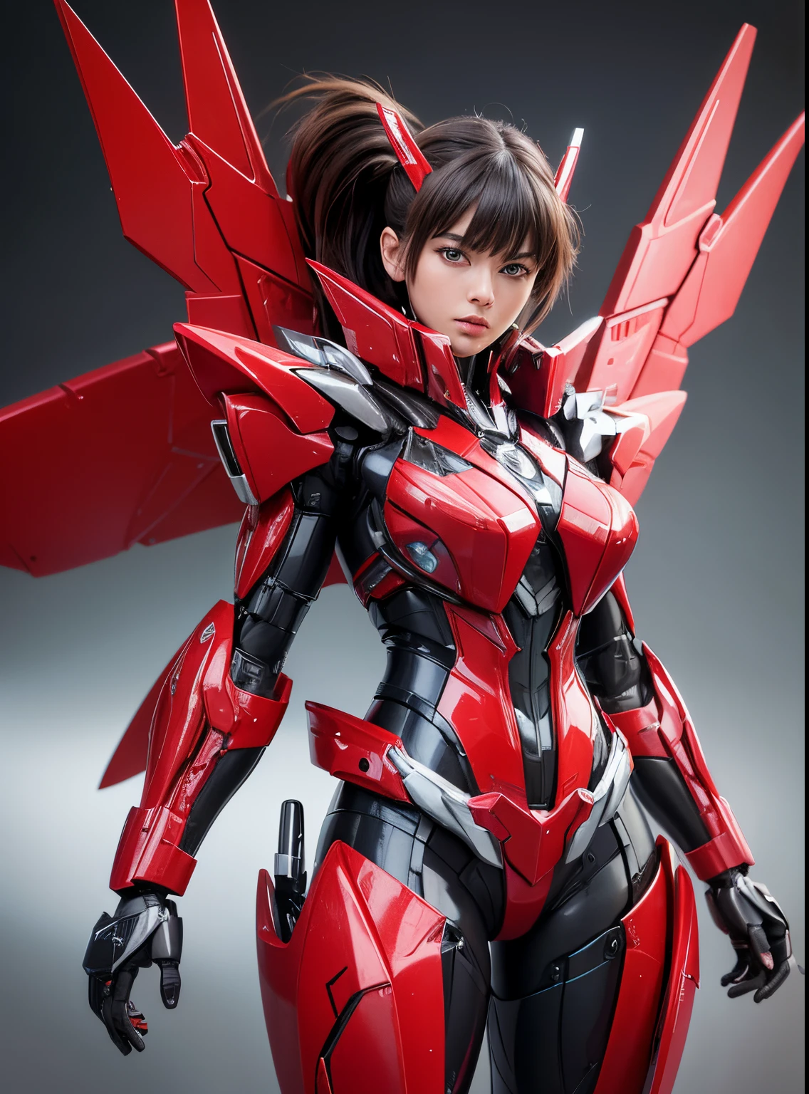 Textured skin, Super Detail, high details, High quality, Best Quality, hight resolution, 1080p, hard disk, Beautiful,(Windblade),beautiful cyborg woman,Mecha Cyborg Girl,Battle Mode,Girl with a Mecha Body,She&#39;Wearing futuristic Transformers mechs,Female Warrior,fully body photo