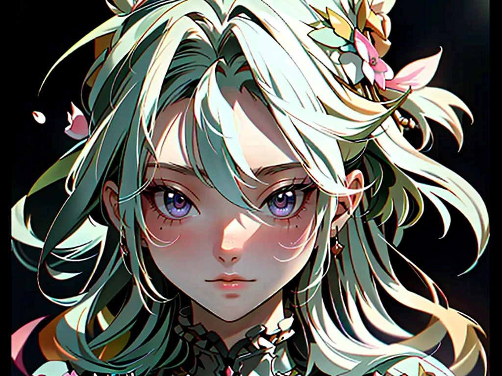 absurd resolution, A high resolution, (master piece: 1.4), Ultra - Detailed, 1 girl, looking from above, Space, Outlined eyes,long eyelashes, Beautiful Details,16k