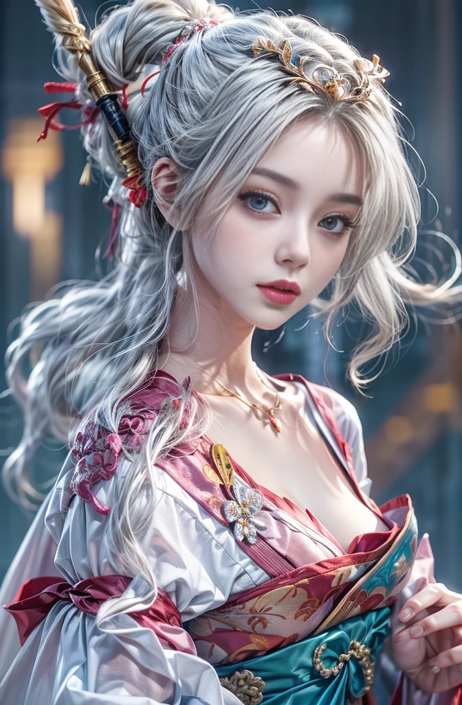 (Photoreal Stick:1.4, masutepiece:1..3, 8K), top-quality, masterpiece, 超A high resolution, Perfect dynamic composition, Professional camera work, Grow Light Effect, Mystical portrait, Cinematic Light, Highly detailed skin and facial texture:1.3, The ultra-detailliert, A detailed eye, (riding a dragon:1.2, carry a noble long cane), (myterious:1.3, Fanciful:1.2, tradition:1.2, majestueux:1.2), 1girl in, 25-years old, cute and sexy slim goddess, Fair skin, (Calm:0.9, Totally captivates you:1.0), (japanese miko costume:1.3, off shoulders), (voluptuous breasts:0.9), (Backshots), (A beautiful Blue eyes, Eyes that feel beautiful eros:0.85), Sexy face:0.4, (A mouthfeel that feels beautiful eros:0.85), ((Too cute beauty:0.9)), Fantastic background, Eliminate unnecessary hands