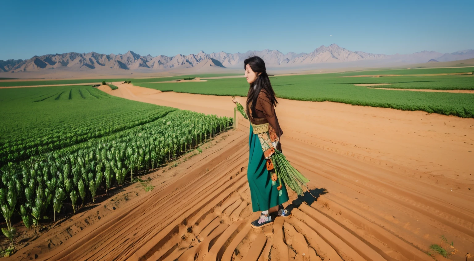 In this land of Xinjiang, Plenty of sunshine、The soil is fertile,,Treasures of Pure Nature Planting Carrots A White Rabbit