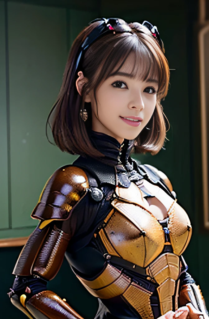 (high resolution,masterpiece,best quality,extremely detailed CG, anime, official art:1.4), realistic, photo, amazing fine details, all intricate, gloss and shiny,awesome many layers, 8k wall paper, 3d, sketch, kawaii, illustration,( solo:1.4), perfect female proportion,villainess, (fusion of dark brown cockroach and lady:1.4), (brown cockroach form lady:1.2), (brown cockroach lady:1.2), (fusion:1.2), (solo:1.4), (evil smile:1.2), muscular, abs, (cockroach brown exoskeleton bio insect suit:1.4), (cockroach brown exoskeleton bio insect armor:1.2), (brown transparency cockroach wing:1.4), (brown cockroach antennae:1.3),