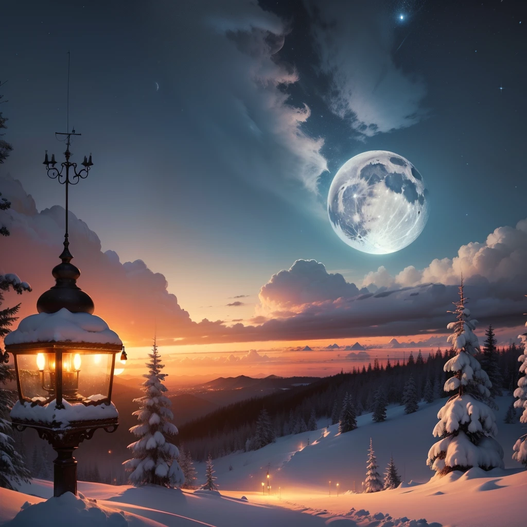 snowy moon night wallpaper --auto --s2