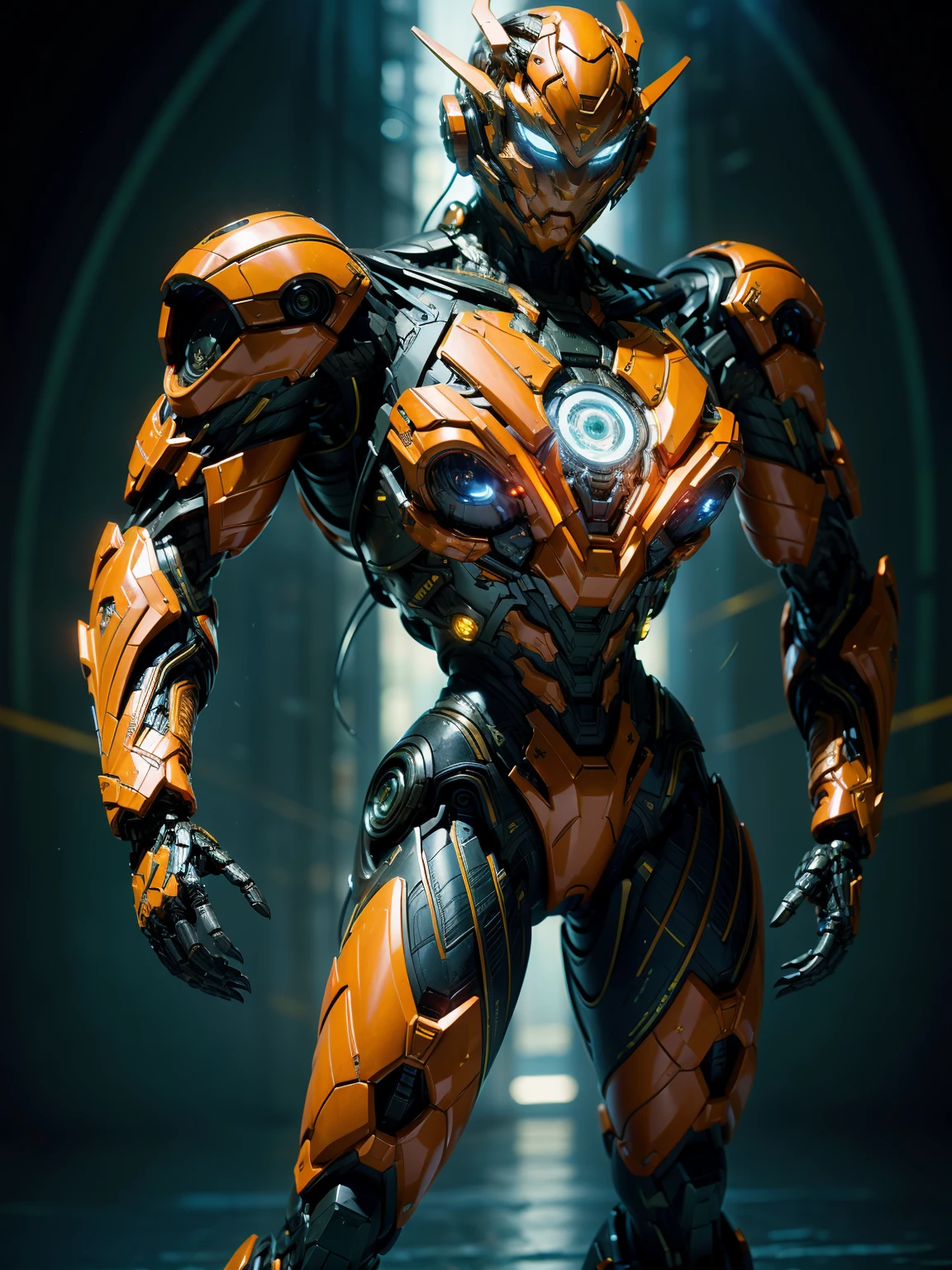 Cinematic, hyper-detailed, and insanely detailed, this artwork captures the essence of a bald hairless muscular female android girl. Beautiful color grading, enhancing the overall cinematic feel. Unreal Engine brings her anatomic cybernetic muscle suit to life, appearing even more mesmerizing. With the use of depth of field (DOF), every detail is focused and accentuated, drawing attention to her eyes and the intricate design of the anatomic cybernetic muscle suit . The image resolution is at its peak, utilizing super-resolution technology to ensure every pixel is perfect. Cinematic lighting enhances her aura, while anti-aliasing techniques like FXAA and TXAA keep the edges smooth and clean. Adding realism to the anatomic cybernetic muscle suit, RTX technology enables ray tracing. Additionally, SSAO (Screen Space Ambient Occlusion) gives depth and realism to the scene, the girl's anatomic cybernetic muscle suit become even more convincing. In the post-processing and post-production stages, tone mapping enhances the colors, creating a captivating visual experience. The integration of CGI (Computer-Generated Imagery) and VFX (Visual Effect brings out the anatomic cybernetic muscle suit's intricate features in a seamless manner. SFX (Sound Effects) complement the visual artistry, immersing the viewer further into this fantastic world. The level of detail is awe-inspiring, with intricate elements meticulously crafted, the artwork hyper maximalist and hyper-realistic. Volumetric effects add depth and dimension, and the photorealism is unparalleled. The image is rendered in 8K resolution, ensuring super-detailed visuals. The volumetric lightning adds a touch of magic, highlighting her beauty and the aura of her anatomic cybernetic muscle suit in an otherworldly way. High Dynamic Range (HDR) technology makes the colors pop, adding richness to the overall composition. Ultimately, this artwork presents an unreal portrayal of a super muscled cybernetic female android