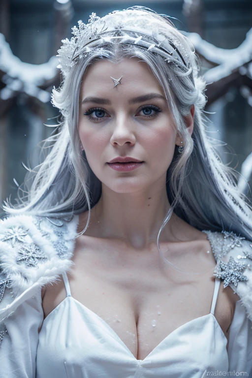 evil and beautiful30 years old glacial snow queen