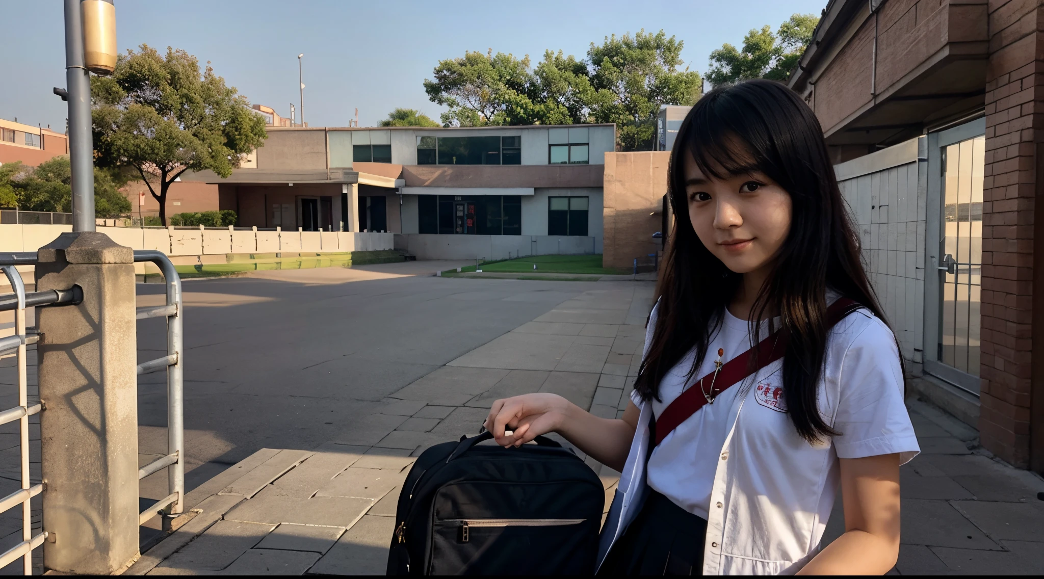 Chinese female high school student,with a good figure