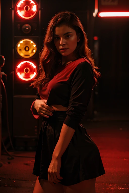 red light and red ruby