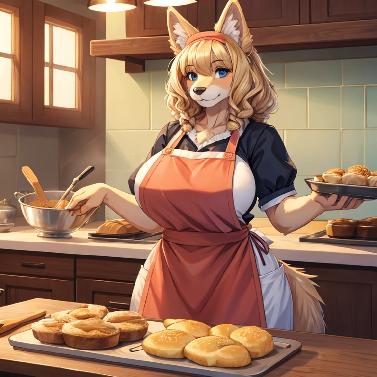 Solo, female, (((by bebebebebe))), standing, shiba inu, brown eye, huge breasts, in a cafe, day, dramatic lighting, (((only wearing a green apron and a black cap))), ((nipple outline)), wide hips, thicc, starbucks, ((thicc thighs)), (((very very horny))), barista, (((extremely horny))), (((so horny she can't work))),