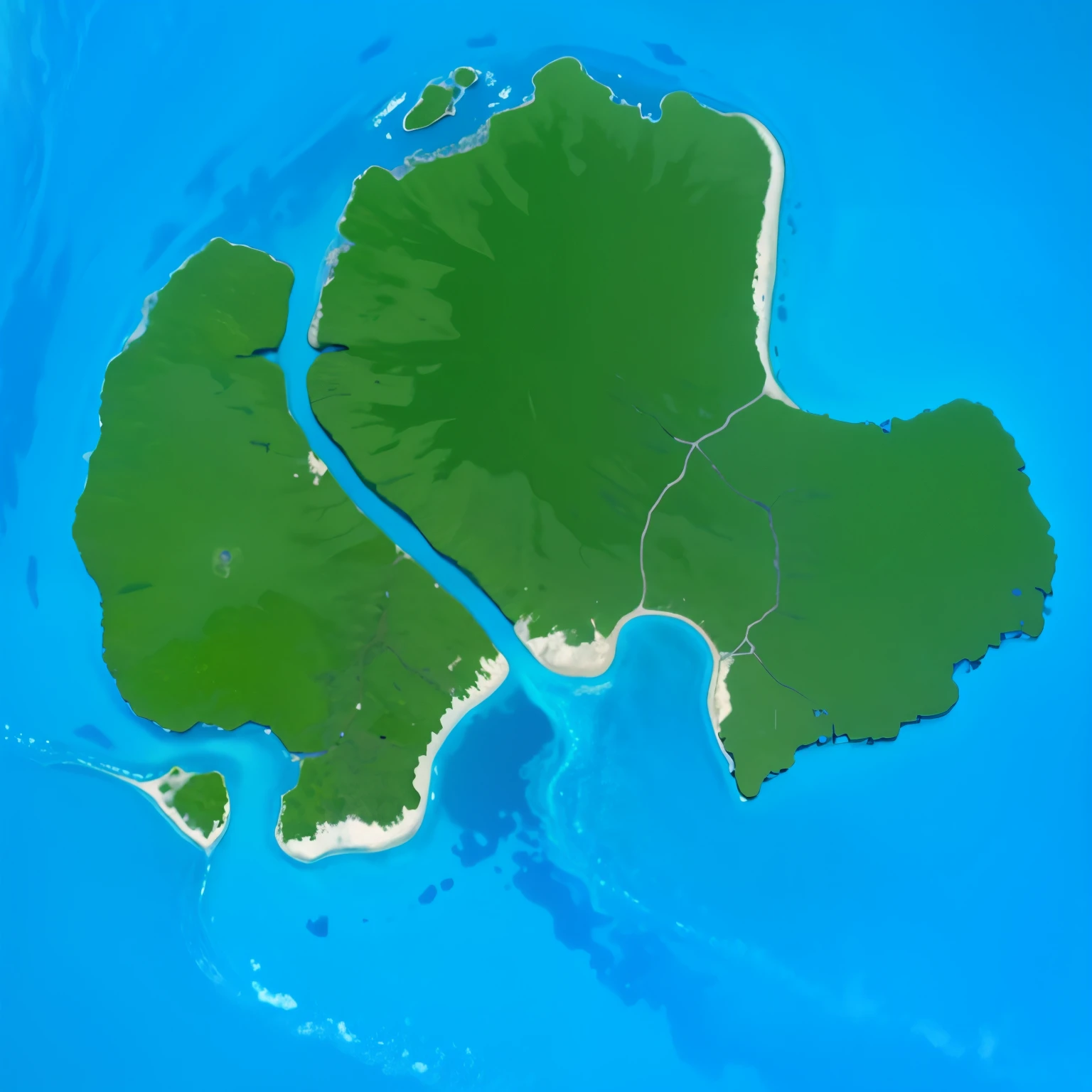 Image of the island via satellite