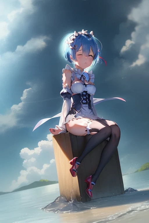 ,water ink,inky,Smudge,,Cartoon girl,bulky,short detailed hair,Issuing,The scene ,super-fine,ultra - detailed,high quarity,8K ,Sharpen the focus of the scene on Aiur's body in the center background,OC rendering、Close to face Serious face get angry Rezero animesque full bodyesbian The whole picture both feet both hands over