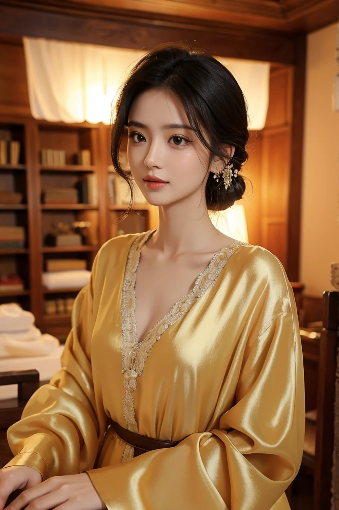 An ancient beauty's silk blouse,Very charming