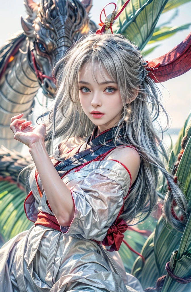 (Photoreal Stick:1.4, masutepiece:1..3, 8K), top-quality, ​masterpiece, 超A high resolution, Perfect dynamic composition, Professional camera work, Grow Light Effect, Mystical portrait, Cinematic Light, Highly detailed skin and facial texture:1.3, The ultra-detailliert, Detailed hands and fingers, A detailed eye, (riding a dragon:1.2, carry a noble long cane), (myterious:1.3, Fanciful:1.2, tradition:1.2, majestueux:1.2), 1girl in, 25-years old, cute and sexy slim goddess, Fair skin, (Calm:0.9, Totally captivates you:1.0), (japanese miko costume:1.3, off shoulders), (voluptuous breasts:0.9), (Backshots), (A beautiful Blue eyes, Eyes that feel beautiful eros:0.85), Sexy face:0.4, (A mouthfeel that feels beautiful eros:0.85), ((Too cute beauty:0.9)), Fantastic background, Eliminate unnecessary hands