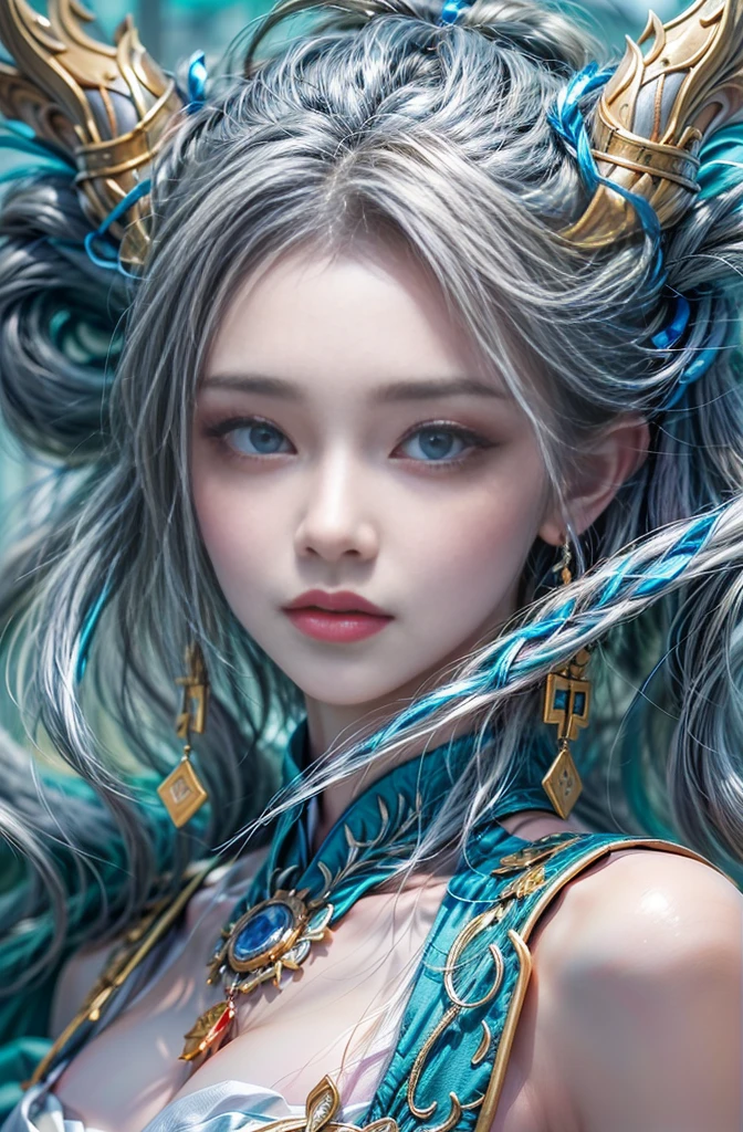 mechs, Klein blue hair gradient,very detail eyes,Very detailed hair,(A white bikini), (Huge breasts 1.2),(Anatomically correct 1.3),Bra exposed,(white stockings),(extremaly detailed cg),8K,The is very detailed,(A high resolution),(beautiful face,Picture-perfect face,Korean actress face,very detail eyes,Very detailed hair),Silvertone,Purple and gold are the main colors,Amber gradient,(Use the plasma sword:1.3),There is a dragon particle effect,(taichi,Chinese Yin and Yang Bagua Five Elements:1.2),China-style,Machine armour wind,mechanical sense,sense of strength,Sense of space,combats,cyber punk perssonage,Human body modification,The prominent structure is reasonable,Battle instant,high-quality face,4K,High quality,Masterpieces,(of a real:1.4),drak,chinesedragon,afterimage,rich colours,China-style,Don Dao,Exocet suit,Brocade Yiwei,obsidian,General flame,A small amount of water flow,Light,Highest quality,Chinese mythology,the Tang Dynasty,Li bai,There is very little hair,The background is ancient Chinese science fiction architecture,The body is well structured,Conforms to the anatomy,Impossible clothes,huge tit,Ray traching,NVIDIA RTX,Hyper-Resolution,Unreal 5,Subsurface scattering、PBR Texture、post-proces、Anisotropy Filtering、depth of fields、maximum definition and sharpness、Many-Layer Textures、Albedo e mapas Speculares、Surface coloring、Accurate simulation of light-material interactions、perfectly proportions、rendering by octane、Two-colored light、largeaperture、Low ISO、White balance、the rule of thirds、8K raw data、(chinesedragon,Dragon:1.2)(Heavy armor:1.4),purpleish color,blue colors,((best qualtiy)), ((tmasterpiece)), (A detailed), giant mecha, terrifying beauty, perched on a cloud, (Fantasy illustration:1.3), captivatinggaze, otherworldly charm, mystical sky, a moonlit night, pastelcolor, (detailed cloudscape:1.3), (A high resolution:1.2),full body shot shot,8K,ultra-clear,hyper HD,Ultra photo realsisim,Hyper Real