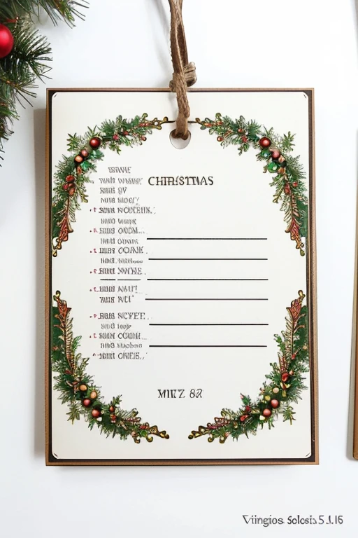 1 individual Christmas blank tag, spaced apart, seperated, storybook style, Vintage Christmas tags,
high details, high quality, no overlap, evenly spaced tags with visible bold margins, no text, letters,
don't cut images and tag, on white background, as png image, as vector, as clip art --v 5.1 -
