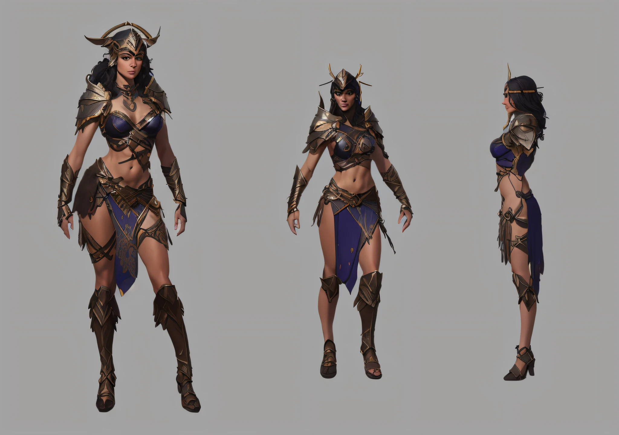 Close-up of a woman wearing bikini and skirt, Valkyrie style character, Depicted as game concept art, detailed full body concept art, fantasy character concept, full body concept, detailed full-body concept, artstation concept, rpg concept art character, Characters in concept art, concept art characters, full body concept art, artstation concept art, Character design concept