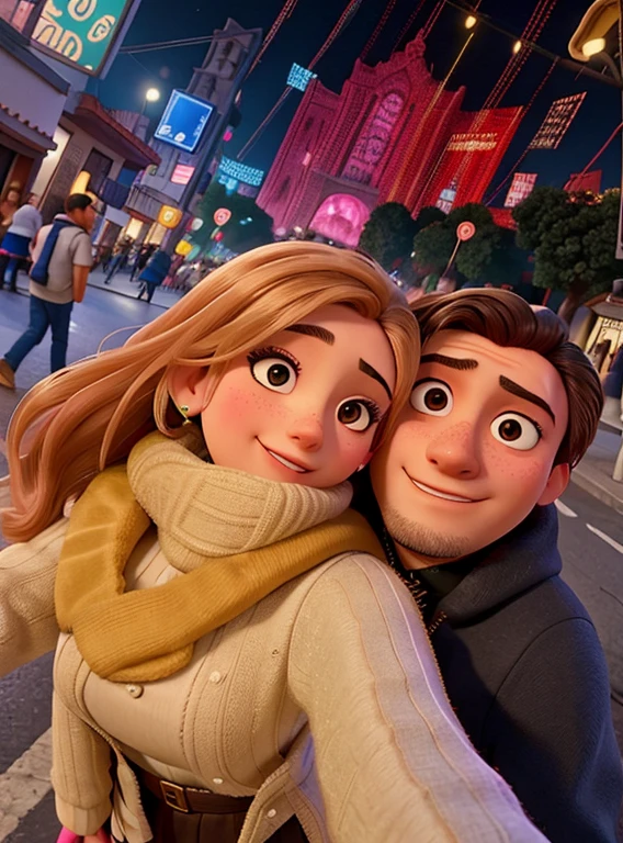 Una pareja arafed tomando un selfie en una calle concurrida por la noche, foto de perfil 1024px, Pareja feliz, Foto tomada en 2 0 2 0, Bokeh solo en segundo plano, photograph taken in 2 0 2 0, Szekely Bertalan y Lotz Karoly, 🤬 🤮 💕 🎀, tomada en 2 0 2 0