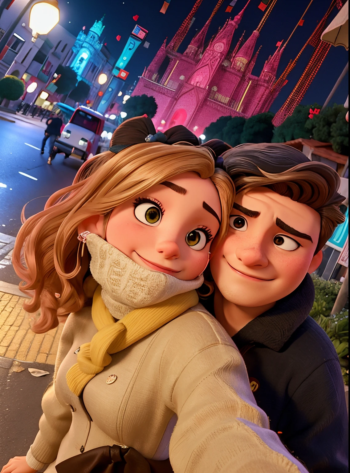 Una pareja arafed tomando un selfie en una calle concurrida por la noche, foto de perfil 1024px, Pareja feliz, Foto tomada en 2 0 2 0, Bokeh solo en segundo plano, photograph taken in 2 0 2 0, Szekely Bertalan y Lotz Karoly, 🤬 🤮 💕 🎀, tomada en 2 0 2 0