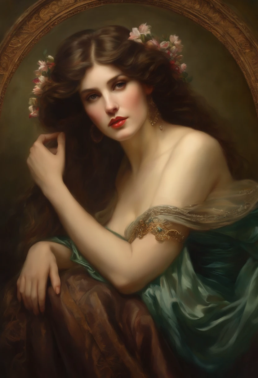 here are (((nude))) women 20yo. ((( massive breasts))), (((hard nipples))), (((massive hips))) (((high heel shoes))), ((hair as bright black ponytail )), (((black pubic hair))) (((sensual))) posing, sitting on a couch in a room, a fine art painting inspired by Karl Bryullov, flickr, figurative art, baroque digital painting, boris vallejo and julie bell, lounging on expensive sofa, paul delaroche, sensual painting, rich deep colour --sq --realxl v1