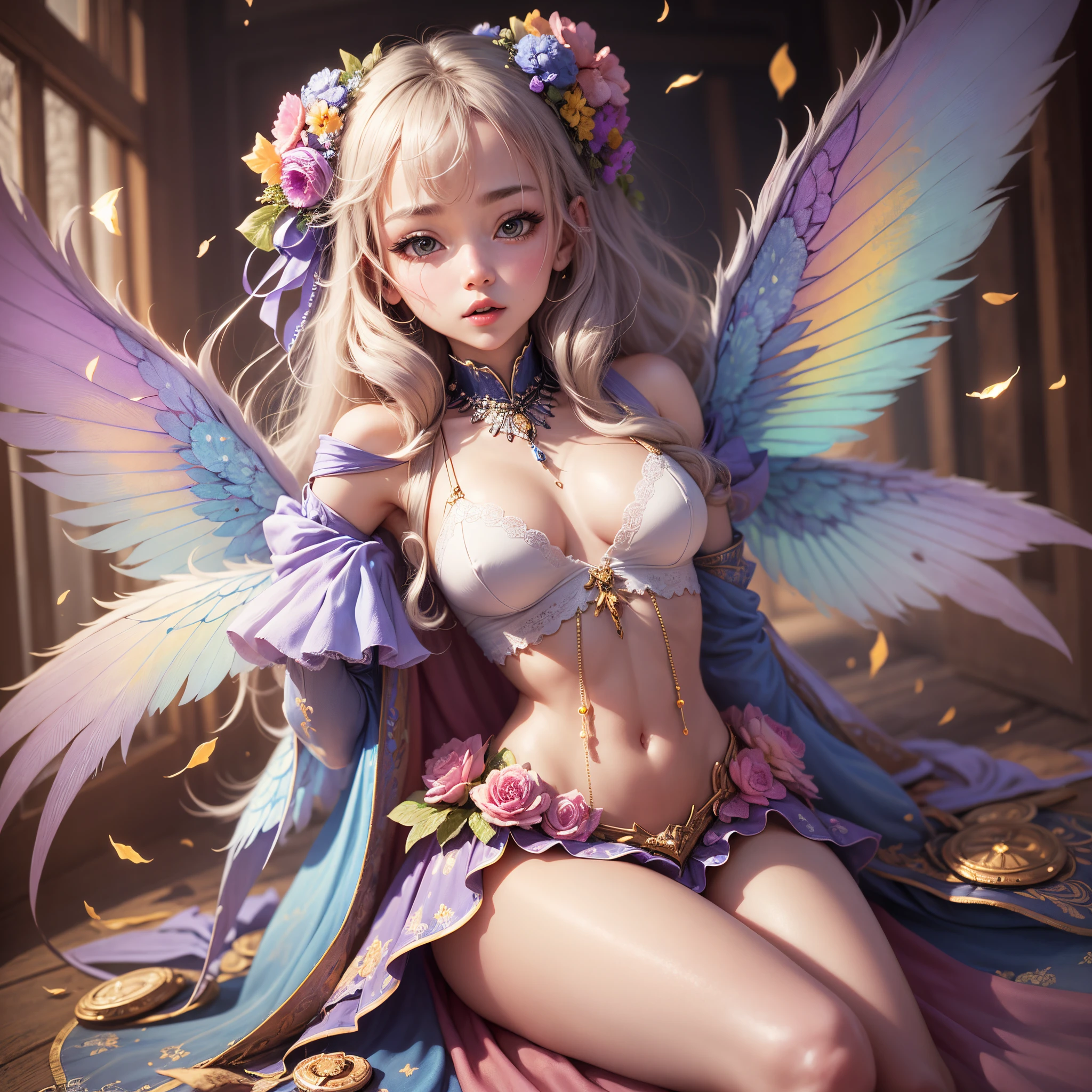 Fairy Princess Lillian, fantasy, nice body, cute, little girl, little fairy, delicate wings, sparkly hair, nice body, innocent, fantasy. --auto --s2