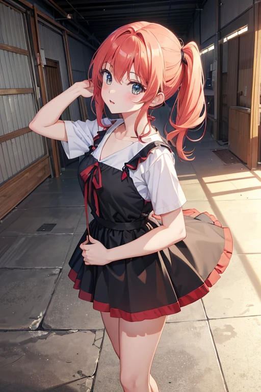 (best quality,4k,8k,highres,masterpiece:1.2), Madhouse Studio anime style, 2012 animation screenshot, anime opening, opening scene, Kurou anime screenshot, TV anime still, anime scenery, Madhouse anime studio, [Empty warehouse] background with, 2019 animation screenshot