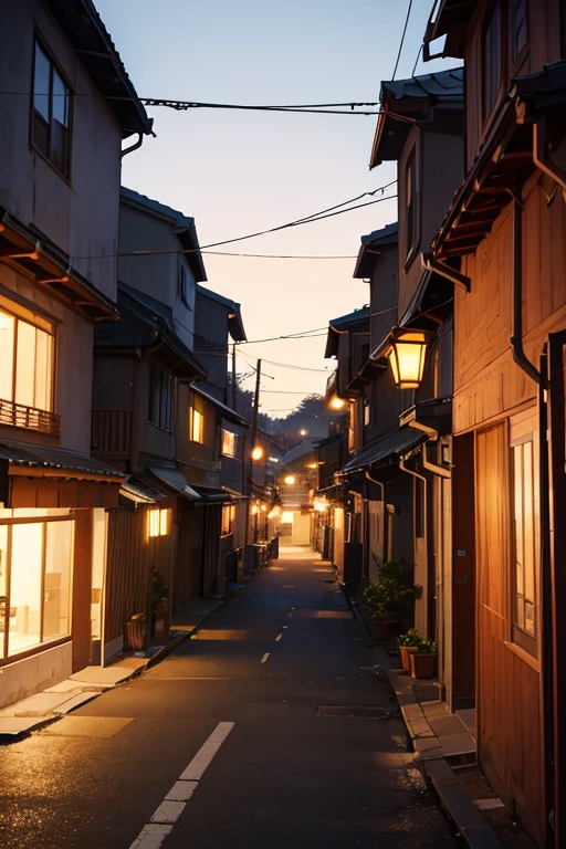 Night view of the street,There is a house,There are street lights, Madhouse Studio anime style, Anime background art, residential neighborhoods, House background, style of madhouse anime, dark neighborhood, Makoto Shinkai's style, ( ( Xinhai sincerely ) ), Dark old house location, By Anime Painter Studio, atmospheric anime, anime scene