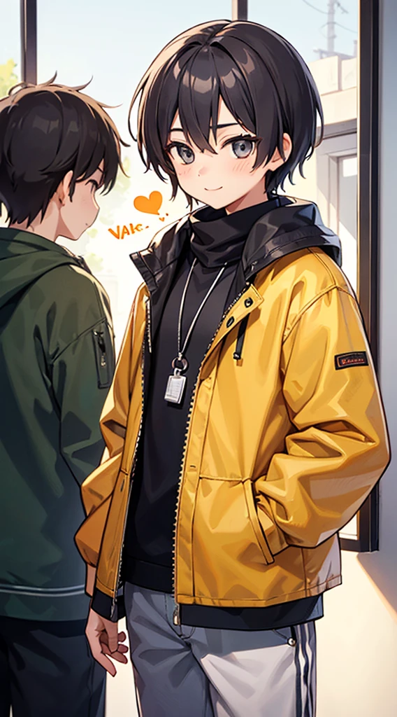 boy's daily life、(((1boys))),(Cool and cute boys),unique boy、perfect male talent、Male Characters:1.1、A transparent male model、Light brown skin, grey eyes, Black hair、eyesight、eyes with vitality、In winter clothes、Wear thick clothes、enjoyably、Take it easy、free and、Bright smile、hobbies are important、creation、dust particles、 natural soft light、{{orange colors}}、Strongest configuration、 smooth anime cg art、Anime Art、Illustration style、anime illustrated、Punctuality、{Highly detailed and anatomically correct}