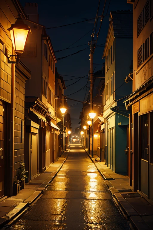 There is a street lamp burning in the darkness, streetlight at night, anime lighting, the street lights, Under street lights, anime scene, the street lights, the street lights, anime backgrounds, nighttime scene, soft moonlight lighting, street lighting, during night, during night, the street lights, ( ( Xinhai sincerely ) ), the street lights, animation stills