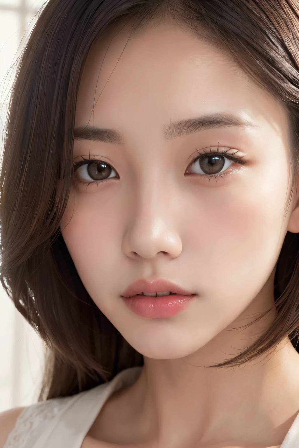 ((best quality)), ((masterpiece)), (detailed), perfect face,((Asian)),(beautiful),looking strait, head to shoulders, body strait, close up