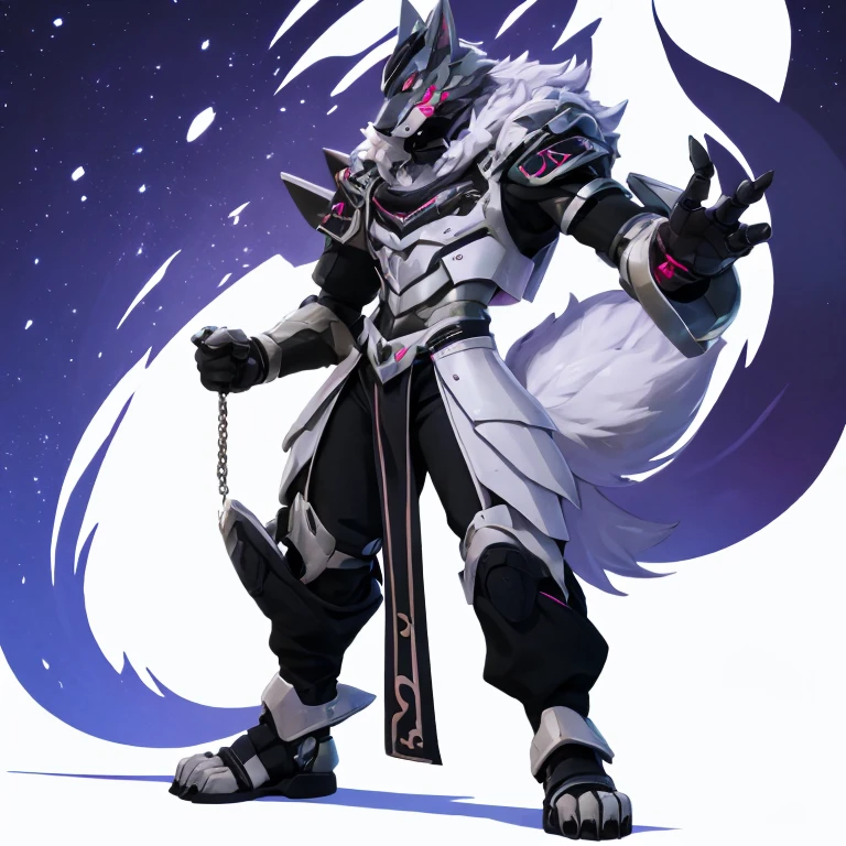 Male robotic wolf,costas marrons,colete branco sem mangas,calcinha transparente,white sandals,claw feet,Recantos,Na vitrine,Stay in a plastic box,olhos pretos detalhados,postura cativante,Handsome,pele realista,esguio,