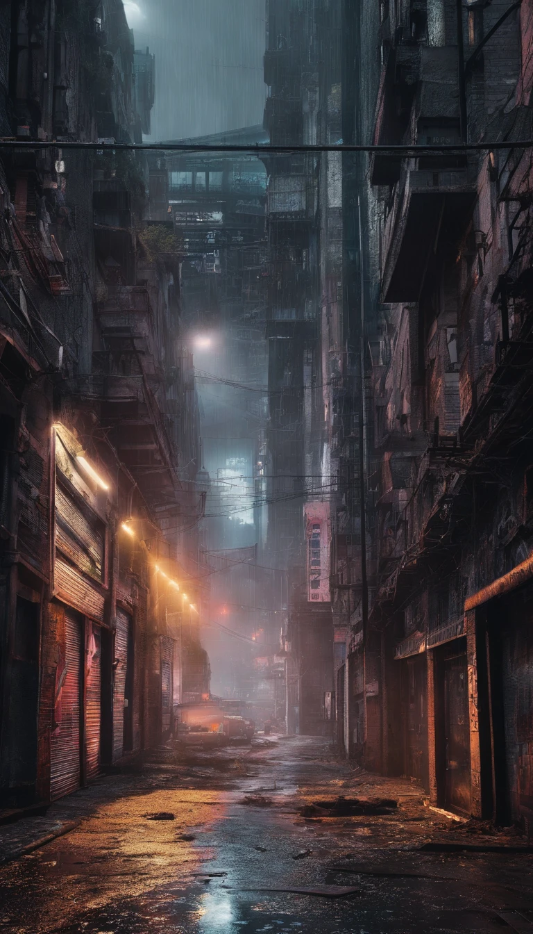 Best quality,4K,8K,A high resolution,tmasterpiece:1.2,ultra - detailed,actual,realistically:1.37,tocar,Post-apocalyptic days,cyber punk style, the city street,bustling,Under the illumination of neon lights,Gritty,dystopian,Tall structures,ae86 Truno ,futuristic building,dangerous,dark alley,heavy rain poured,heavy rain poured,Flashing street lights,illuminated signs,holographic advertisements,Reflective wet pavement,Abandoned vehicles,A smoky atmosphere,city smog,cracked concrete,wires hanging,In a bunch,rusted metal,graffiti-covered walls