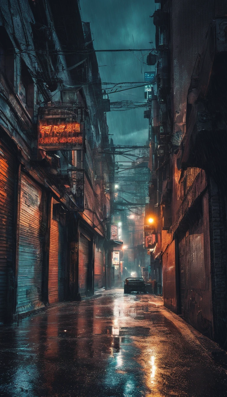 Best quality,4K,8K,A high resolution,tmasterpiece:1.2,ultra - detailed,actual,realistically:1.37,tocar,Post-apocalyptic days,cyber punk style, the city street,bustling,Under the illumination of neon lights,Gritty,dystopian,Tall structures,ae86 Truno ,futuristic building,dangerous,dark alley,heavy rain poured,heavy rain poured,Flashing street lights,illuminated signs,holographic advertisements,Reflective wet pavement,Abandoned vehicles,A smoky atmosphere,city smog,cracked concrete,wires hanging,In a bunch,rusted metal,graffiti-covered walls