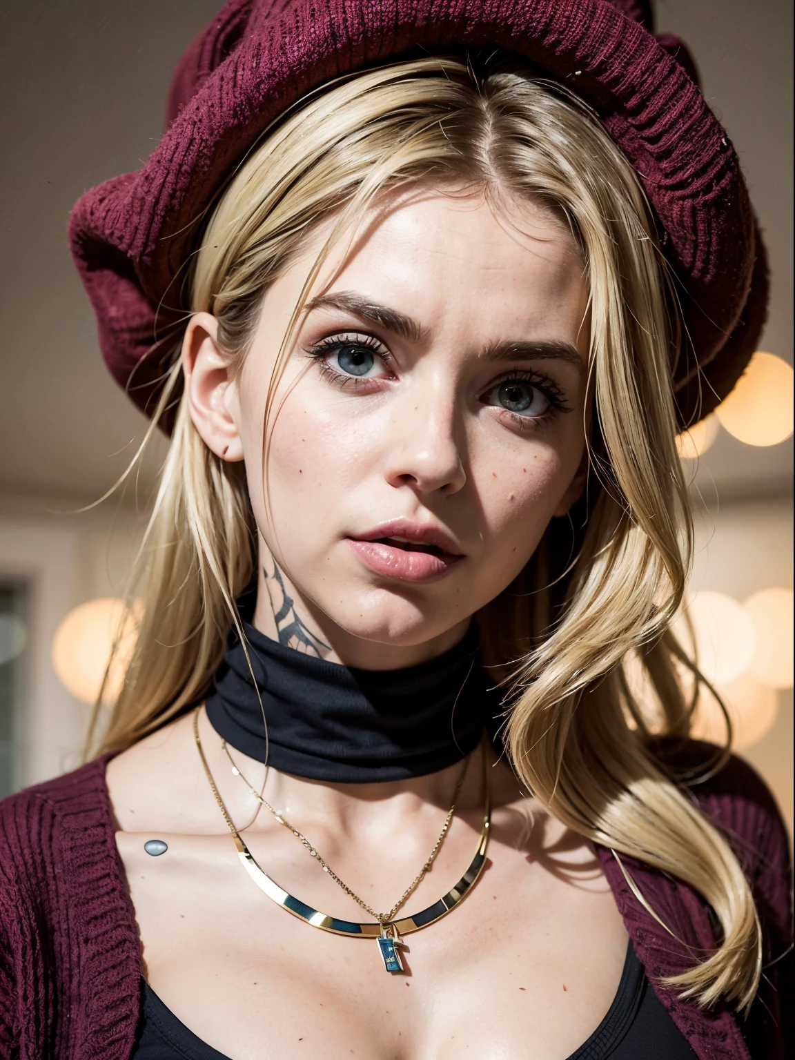 blond woman in ugly ugly ugly ugly ugly ugly ugly ugly ugly ugly ugly ugly ugly ugly ugly ugly ugly ugly, better known as amouranth, amouranth, christmas, gif, young beautiful amouranth, surprised expression on her face, she has a cute expressive face, she has a cute face, looking surprised, irish youtuber, 😭🤮 💔, shocked look